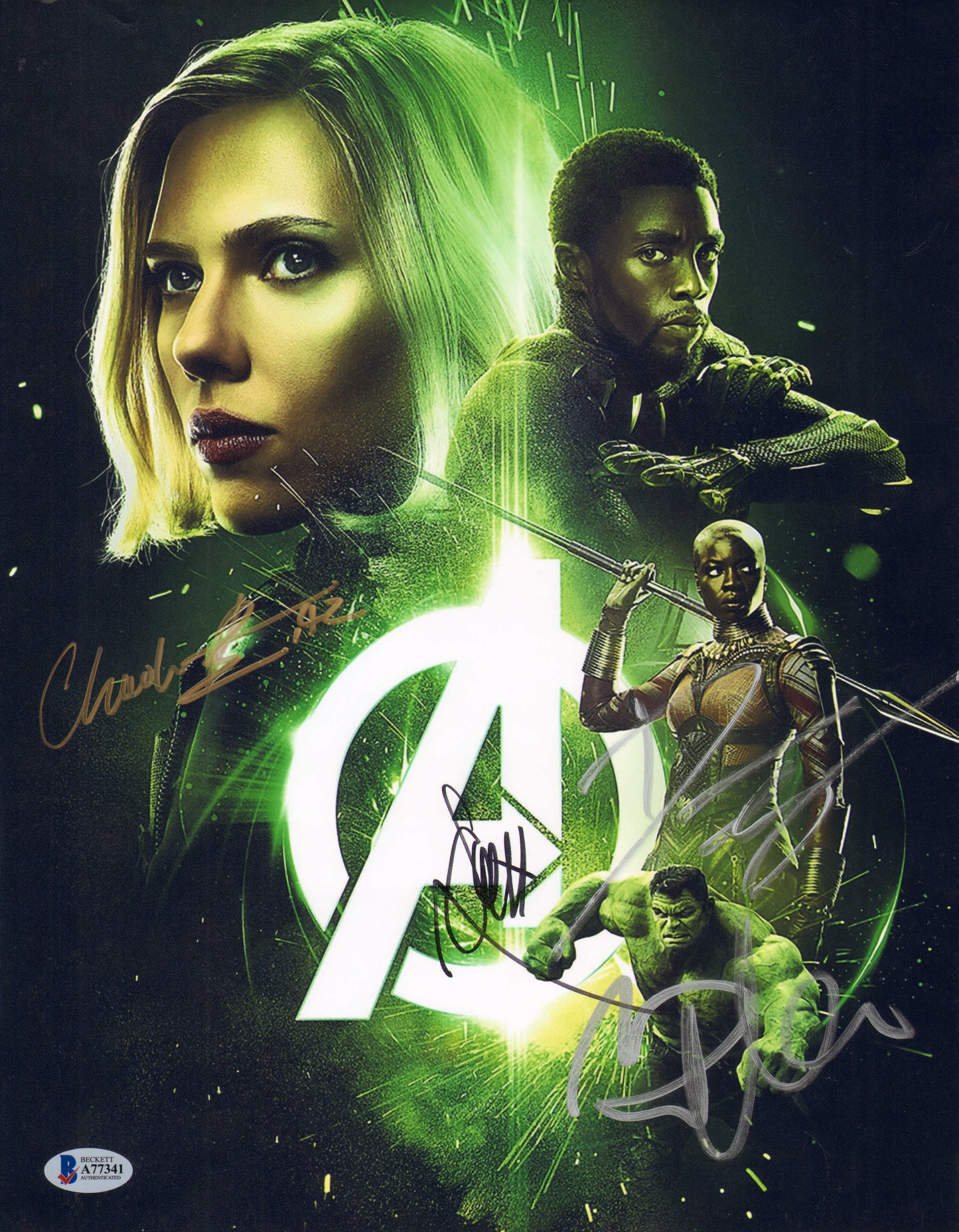 
                  
                    Avengers: Infinity War 11x14 Photos 5pc Set (Beckett) Cast Signed by Chadwick Boseman, Scarlett Johansson, Chris Evans, Tom Holland, Mark Ruffalo, Sebastian Stan, Elizabeth Olsen, Chris Pratt, Benedict Cumberbatch, Chris Hemsworth, Bradley Cooper, & More
                  
                