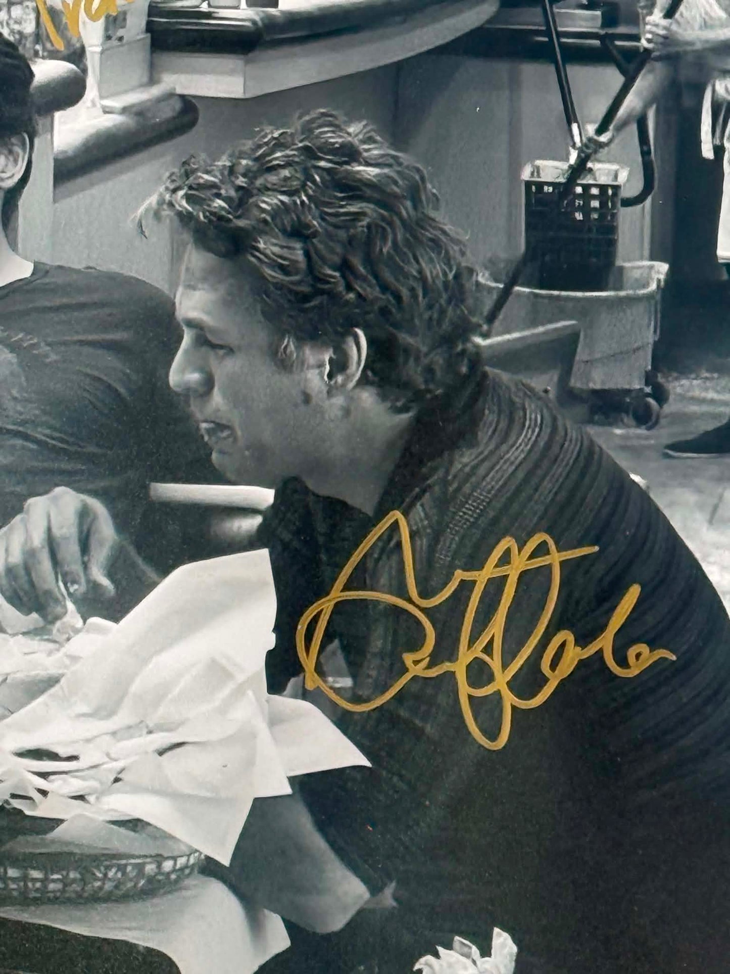 
                  
                    Avengers 20x30 Shawarma Post-Credits Scene Photo Cast Signed by Robert Downey Jr., Chris Evans, Chris Hemsworth, Mark Ruffalo, & Jeremy Renner with Character Names
                  
                