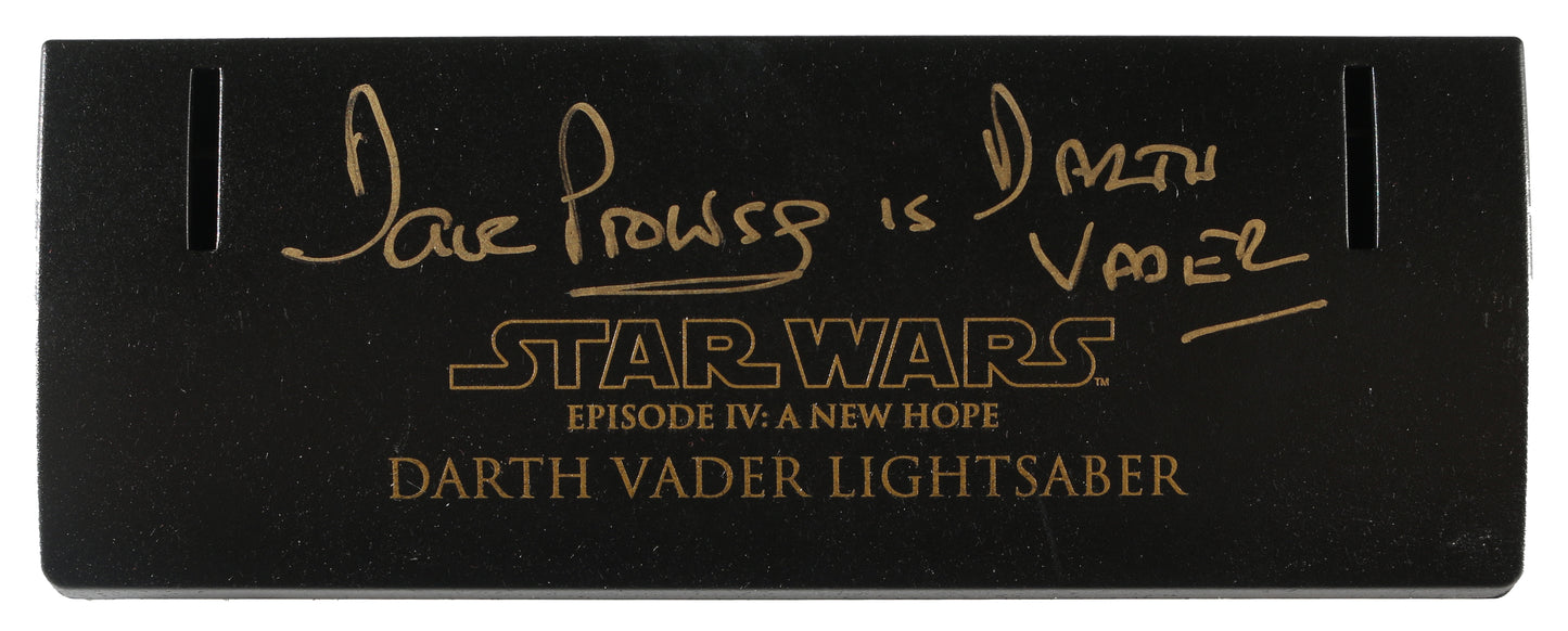 
                  
                    Dave Prowse as Darth Vader in Star Wars: A New Hope Master Replicas Scaled Prop Replica Mini Lightsaber with Character Name
                  
                