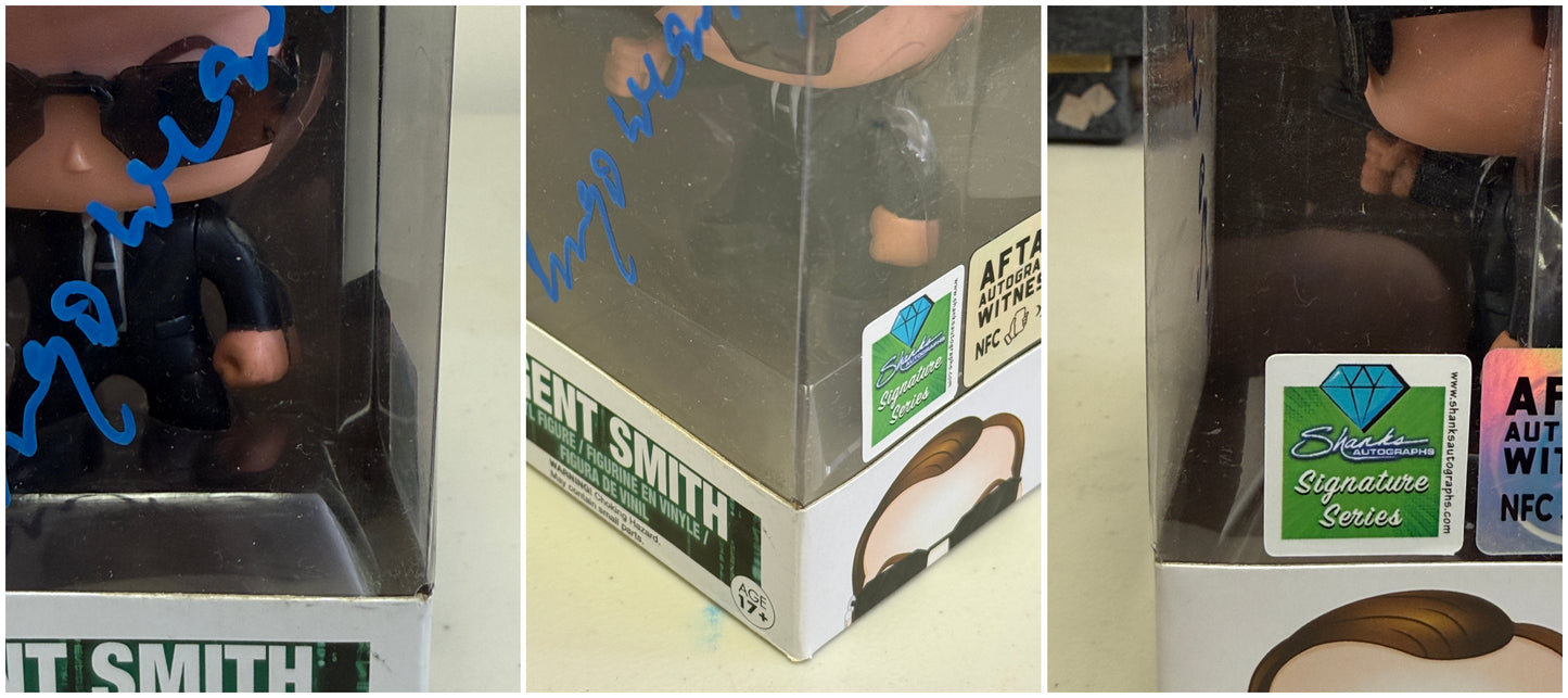 
                  
                    Hugo Weaving as Agent Smith in The Matrix Signed Funko POP! #158
                  
                