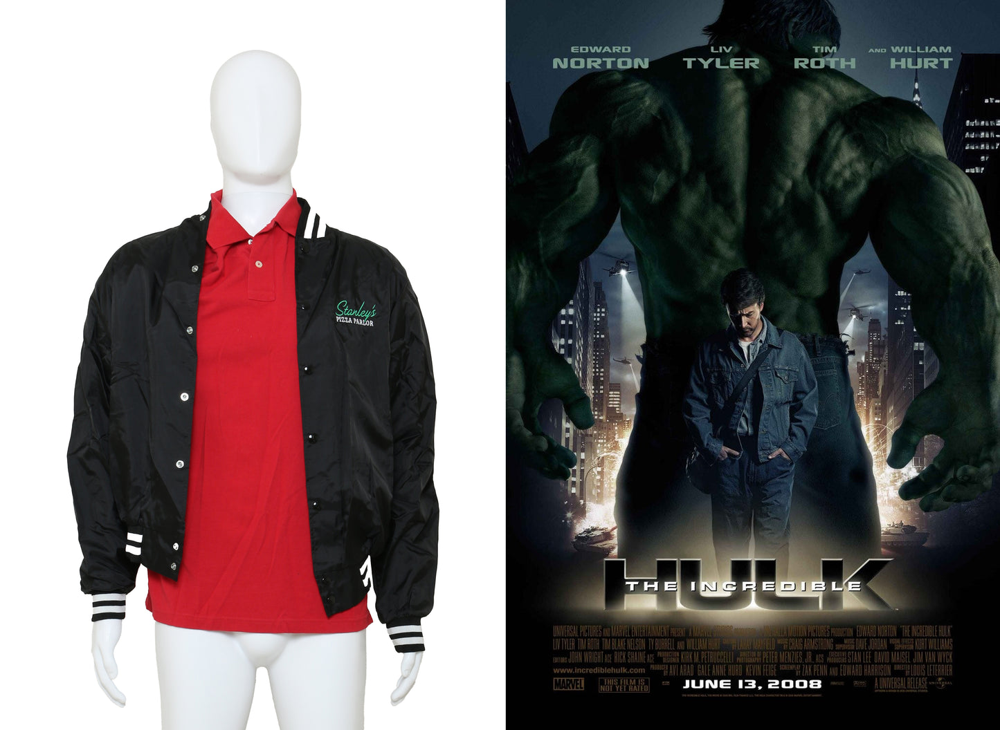 
                  
                    The Incredible Hulk Stanley's Pizza Employee Production Worn Wardrobe  - 2008
                  
                