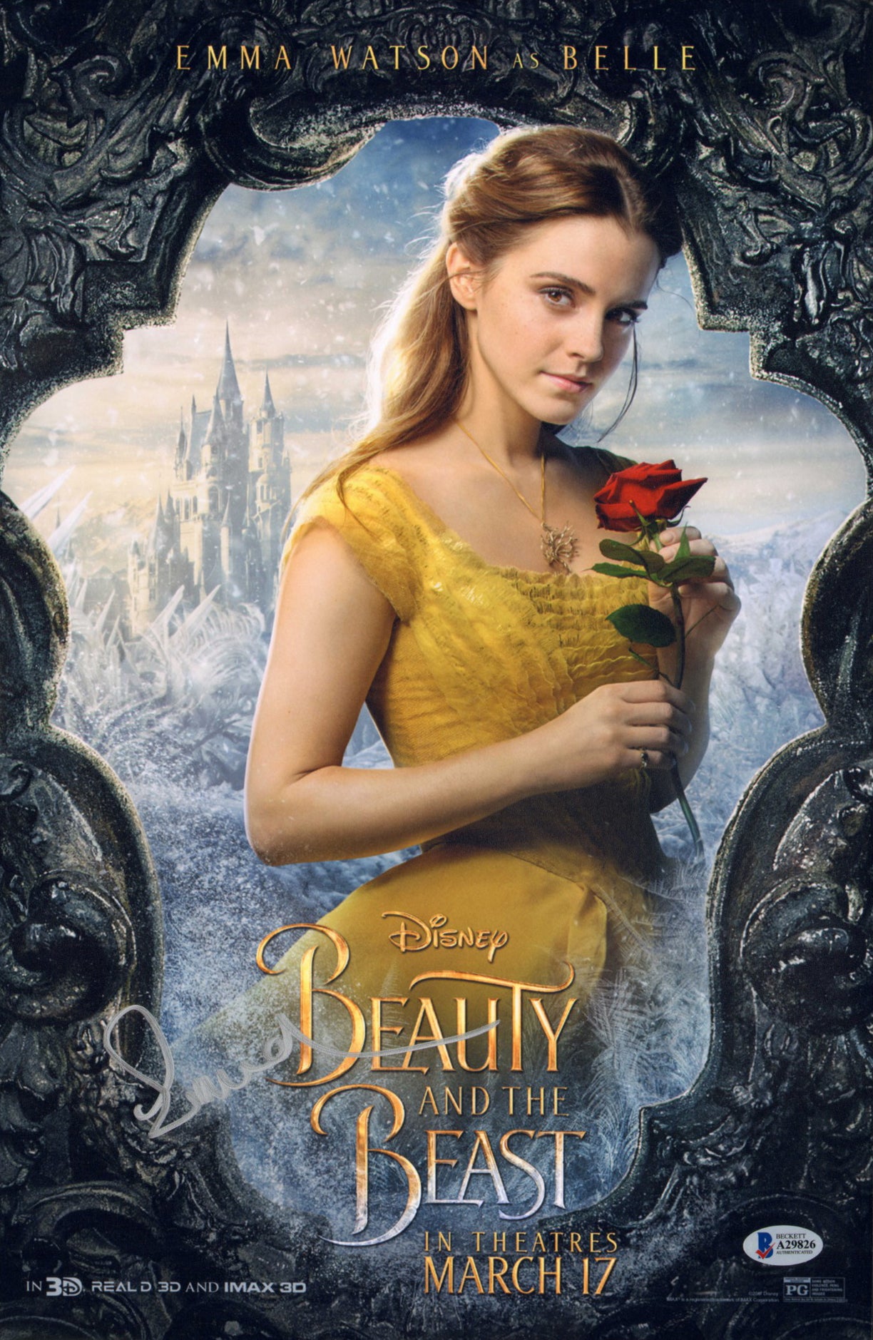 
                  
                    Emma Watson as Belle in Beauty & the Beast (Beckett) Signed 11x17 Mini Poster
                  
                