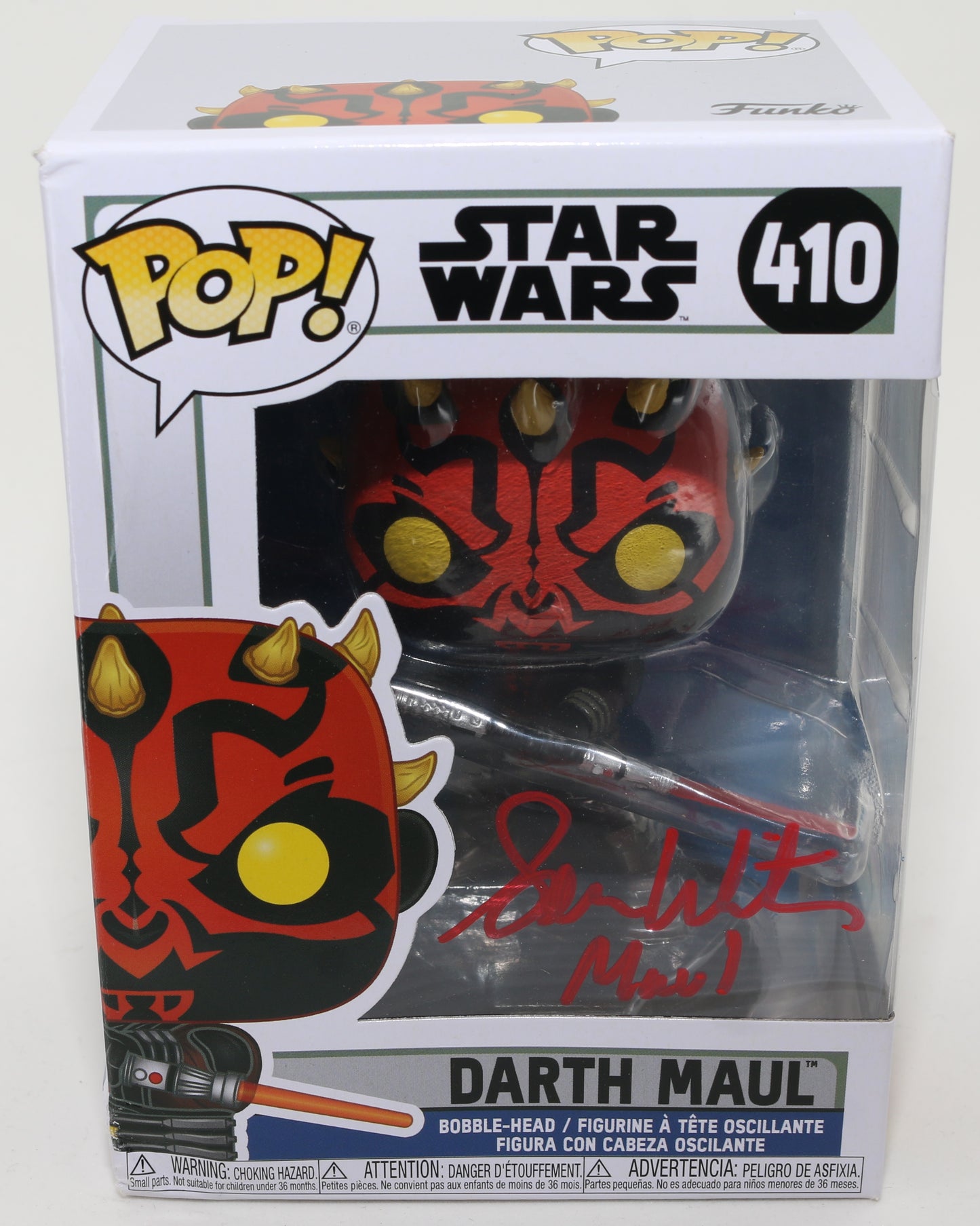 
                  
                    Sam Witwer as Darth Maul in Star Wars: The Clone Wars (SWAU) Signed Funko POP! with Character Name
                  
                