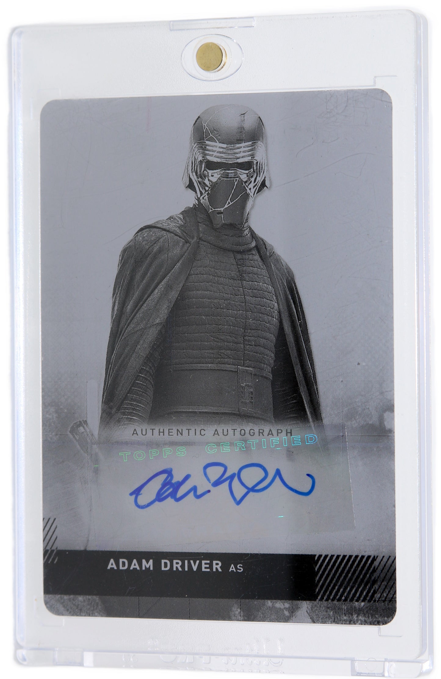 
                  
                    Adam Driver as Kylo Ren from Star Wars: The Rise of Skywalker Topps Black Printing Plate #1 of 1 - 2019 Signed
                  
                