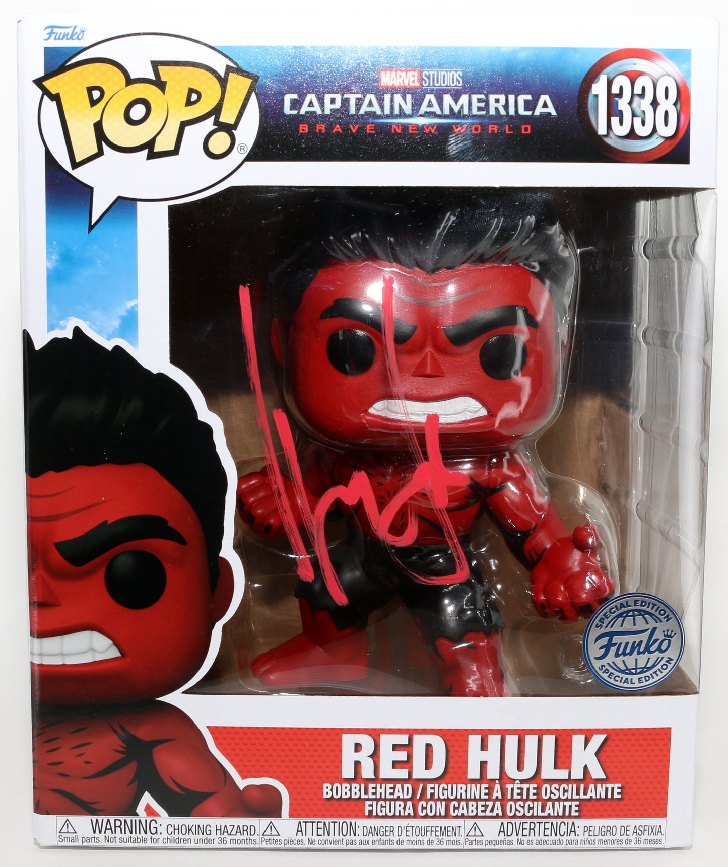 
                  
                    Harrison Ford as Thaddeus Ross / Red Hulk in Captain America: Brave New World Special Edition Signed Oversized Funko POP! #1388
                  
                