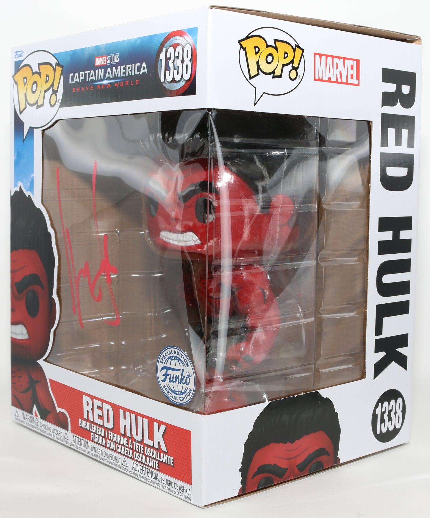 
                  
                    Harrison Ford as Thaddeus Ross / Red Hulk in Captain America: Brave New World Special Edition Signed Oversized Funko POP! #1388
                  
                